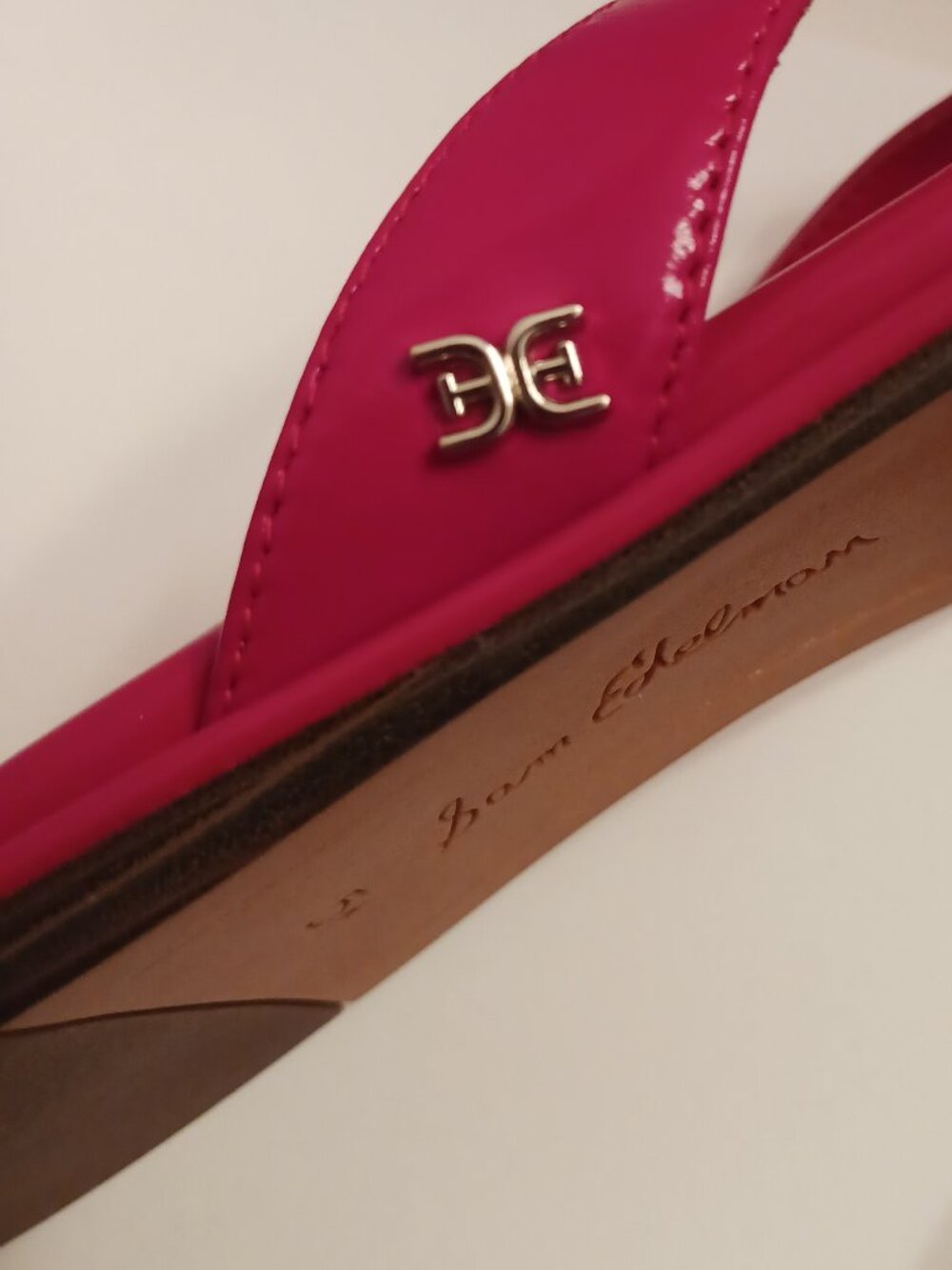 Sam Edelman Remi red leather sandals/ flip flops - Picture 4 of 9